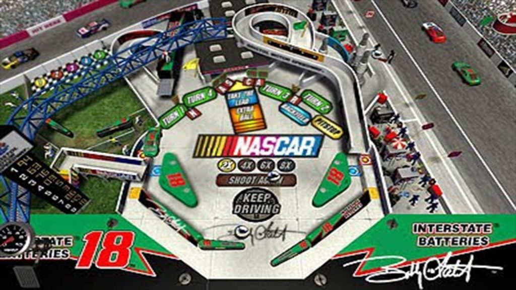 3-D Ultra NASCAR Pinball (screenshot)