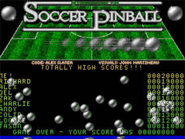 Soccer Pinball amiga (screenshot)