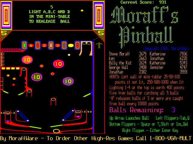 Moraff’s Pinball