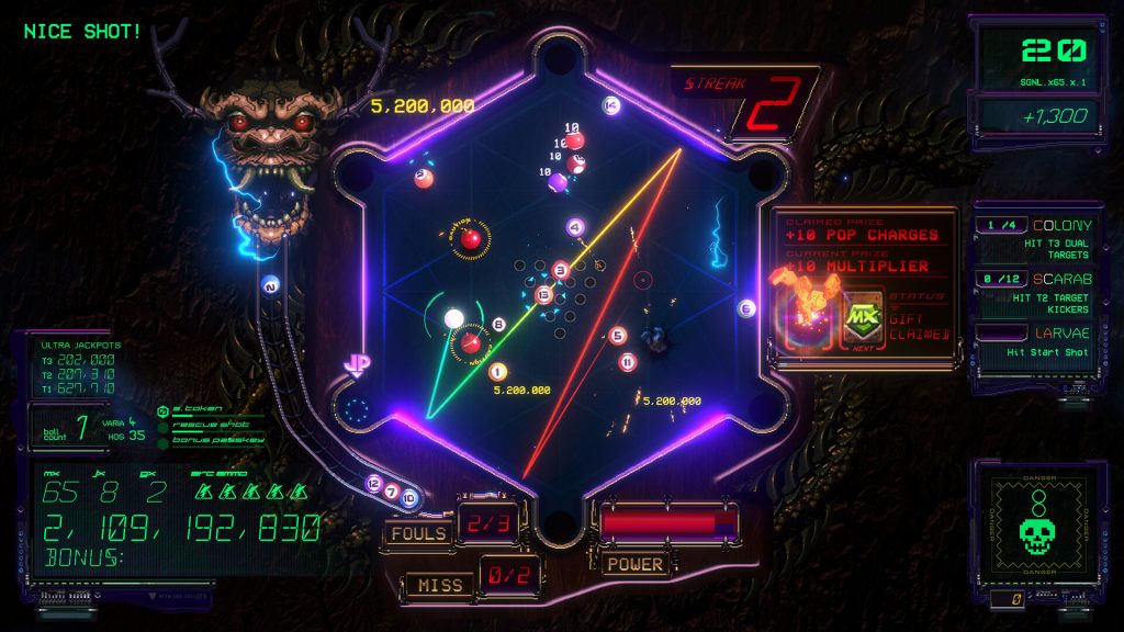 Xenotilt: Hostile Pinball Action (screenshot)