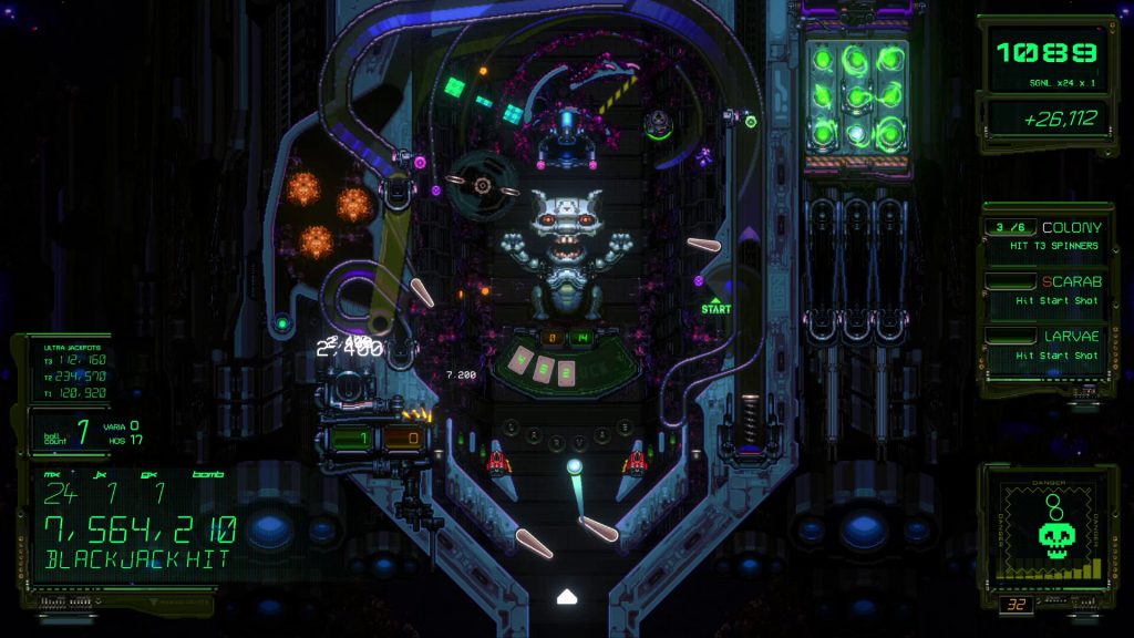Xenotilt: Hostile Pinball Action (screenshot)