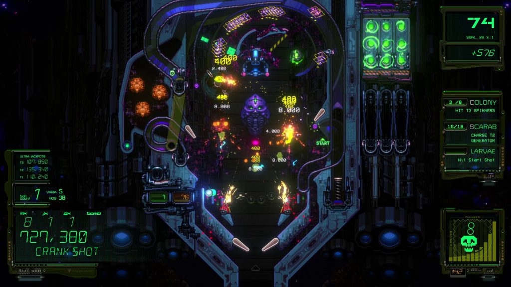 Xenotilt: Hostile Pinball Action (screenshot)