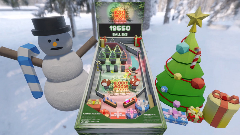 Festive Blocky Woods Pinball